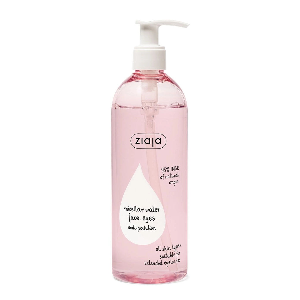 Ziaja Anti-Pollution Micellar Water Make-up Remover for Face, Eyes and Lips 390 ml
