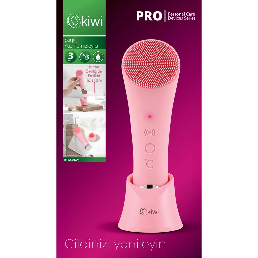 Kiwi Rechargeable Micro Vibration Heated Facial Cleansing Device KFM-8621