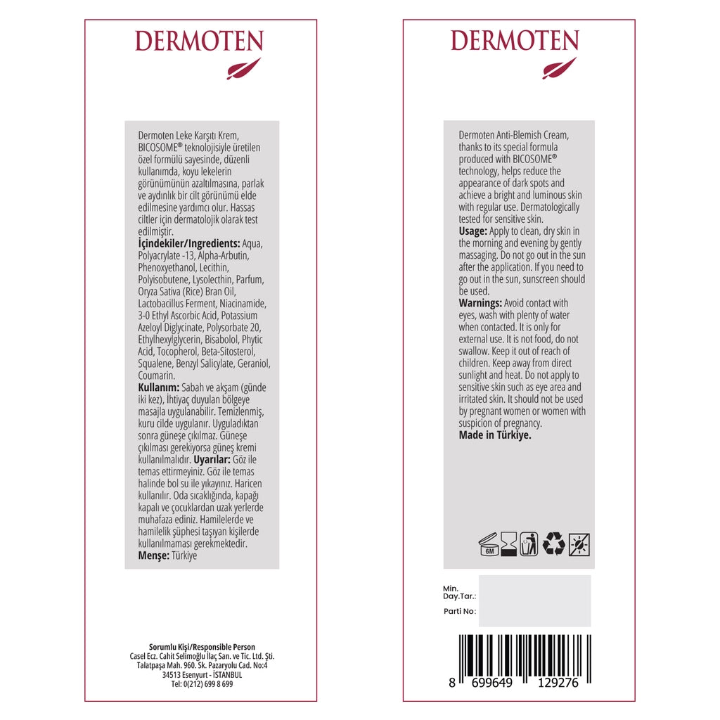 Dermoten Brightening Anti-Blemish Care Cream 50 ml