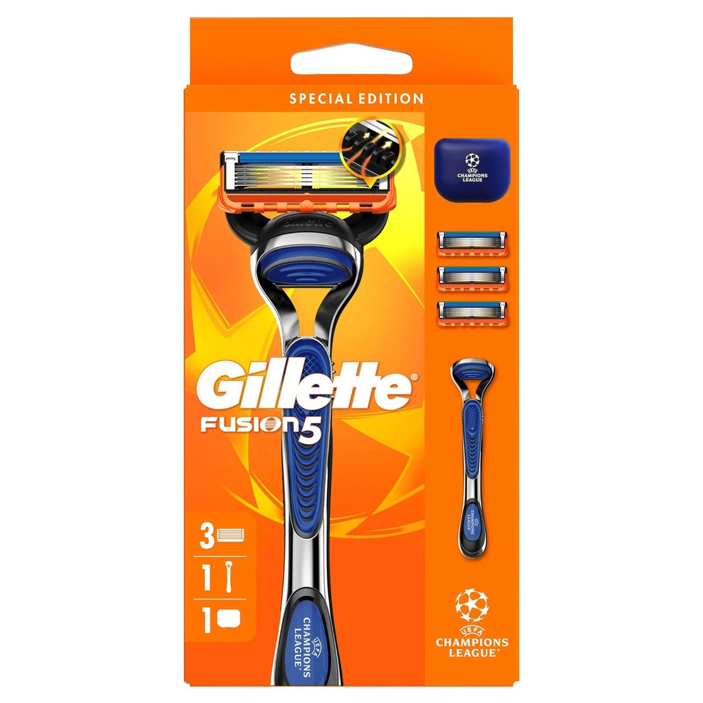 Gillette UEFA Champions League Special Edition Fusion5 Shaver for Men (3 Heads)