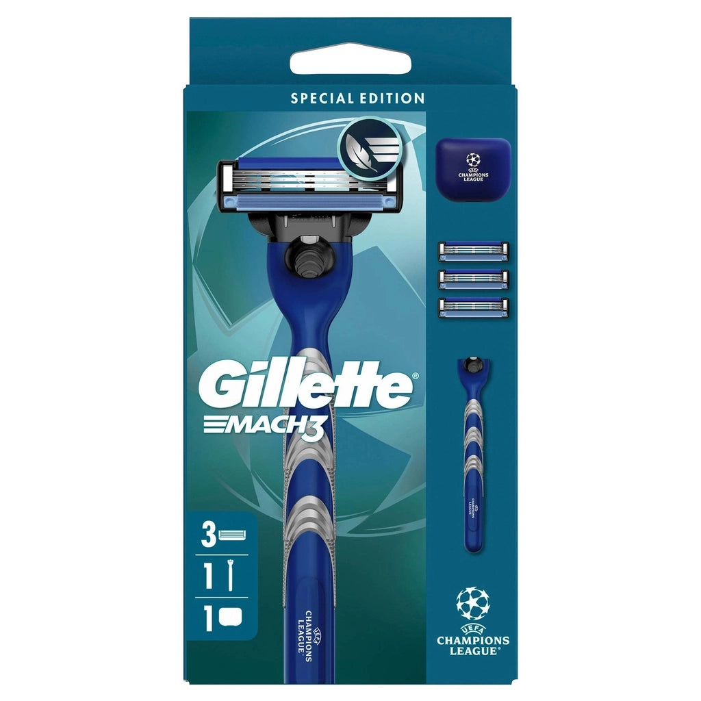 Gillette UEFA Champions League Special Edition Mach3 Shaver for Men (3 Heads)