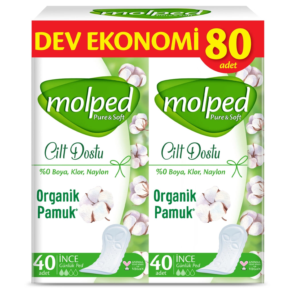 Molped Pure & Soft Giant Economy Thin Daily Pad Pack 80&
