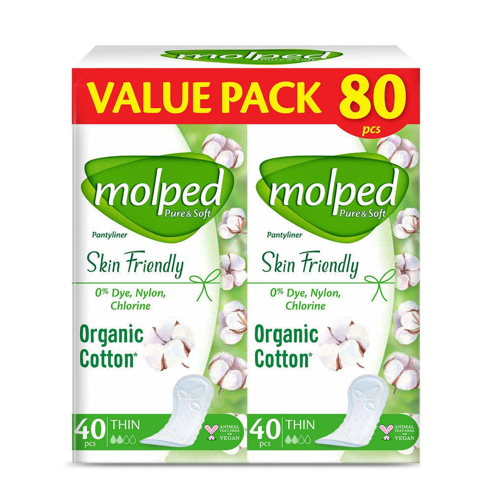 Molped Pure & Soft Giant Economy Thin Daily Pad Pack 80&