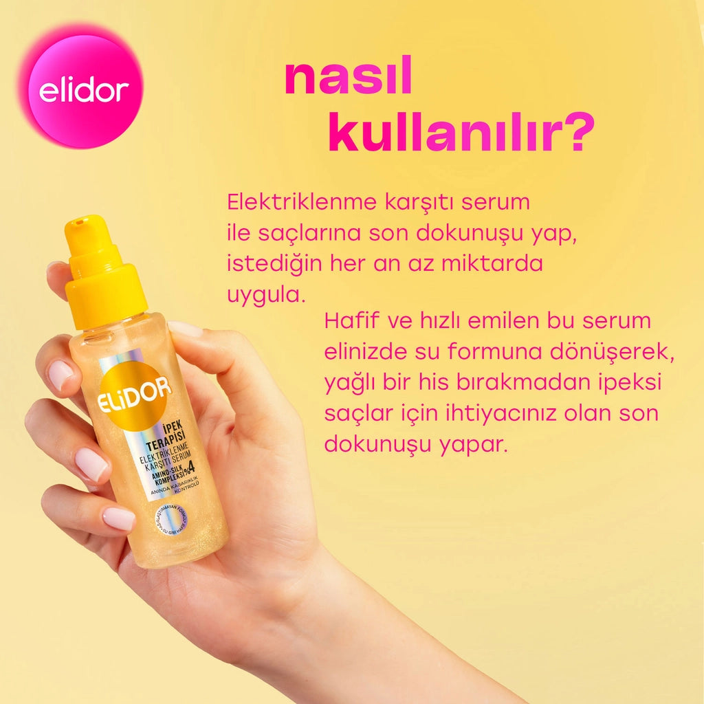 Elidor Silk Therapy Anti-Frizz Hair Care Serum 80 ml