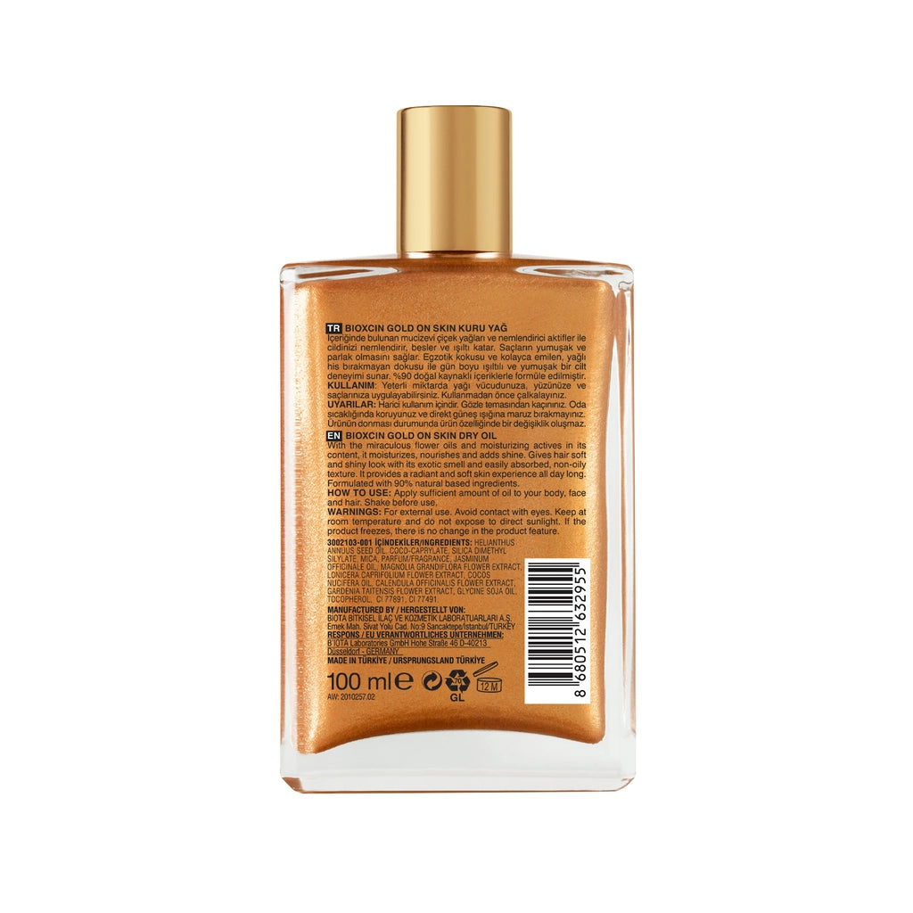Bioxcin Gold on Skin Glitter Dry Body Oil 100 ml