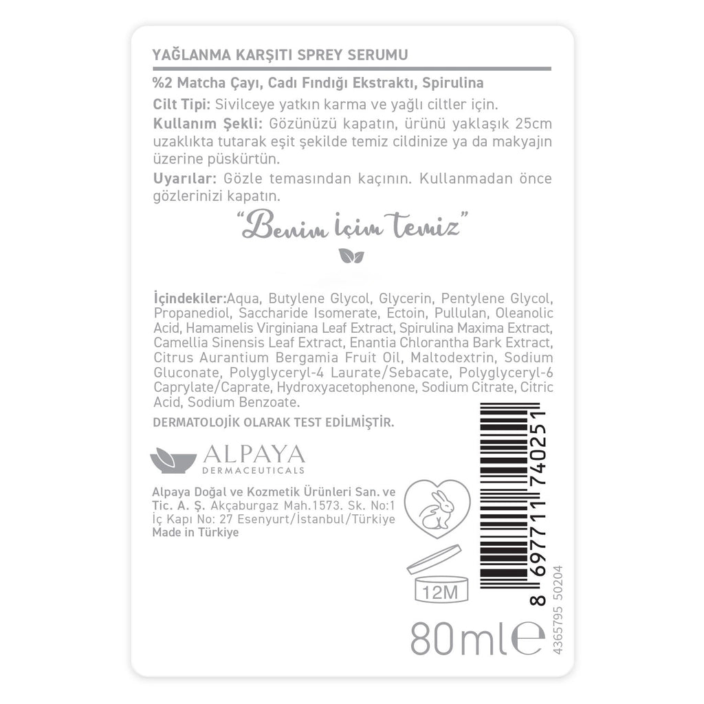 Herbaderm Anti-Oil Spray Serum 80 ml