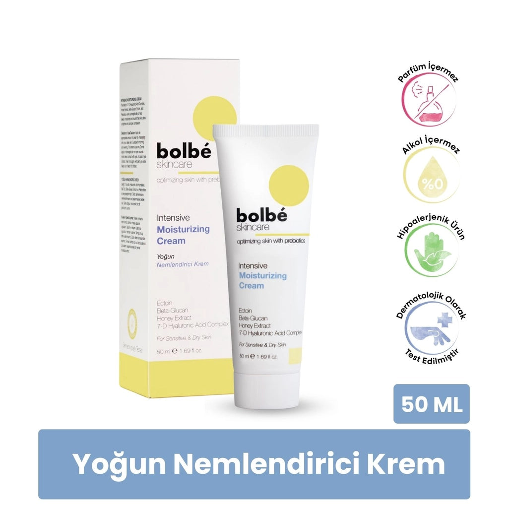 Bolbe Intensive Moisturizing, Repairing and Nourishing, Prebiotic Face Cream 50 ml (Hyaluronic Acid)