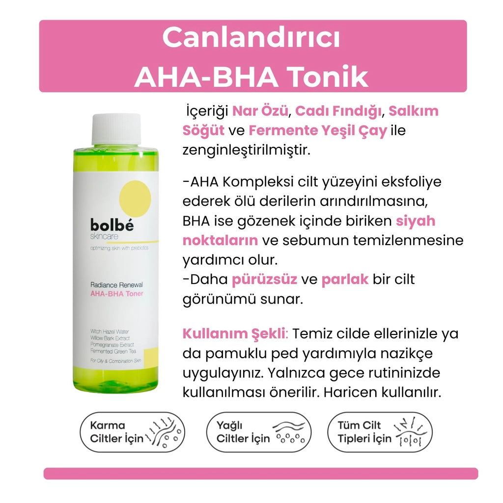 Bolbe Peeling Effective, Revitalizing, Skin Tone Equalizing, Pore Firming AHA-BHA Tonic 200 ml