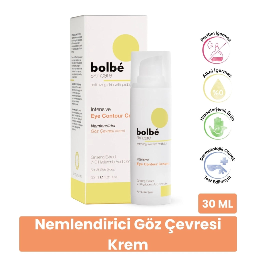 Bolbe Intense Moisturizing, Anti-Wrinkle and Anti-Dark Circle Peptide Containing Eye Contour Cream 30 ml