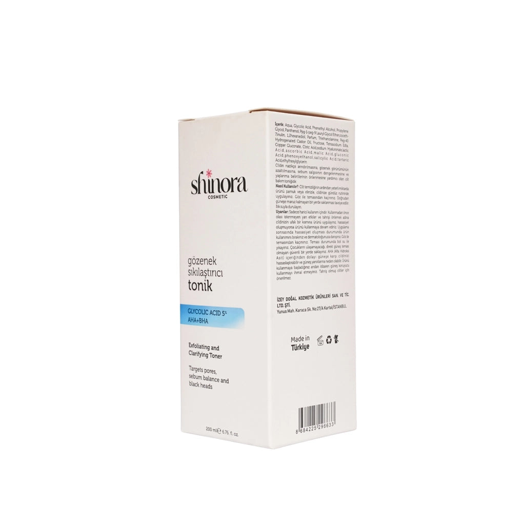 Shinora Revitalizing and Pore Tightening Glycolic Acid Blue Tonic 200 ml