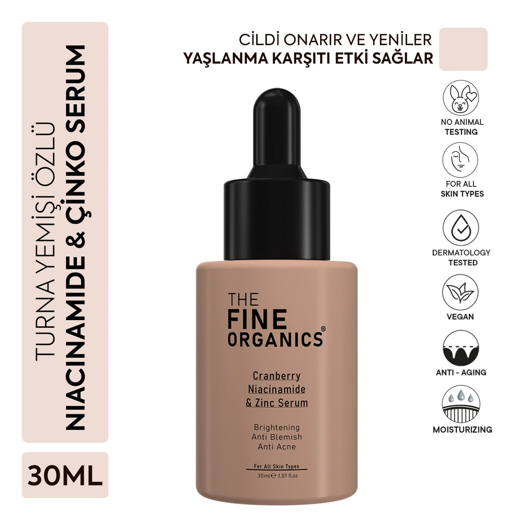 The Fine Organics Cranberry Extract Niacinamide & Zinc Anti-Dark Spot and Brightening Serum 30 ml