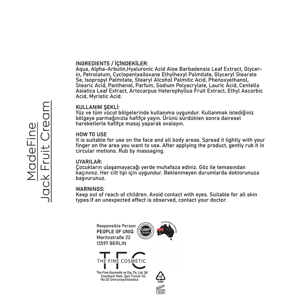 The Fine Organics MadeFine Renewing and Repairing Skin Care Cream 50 ml