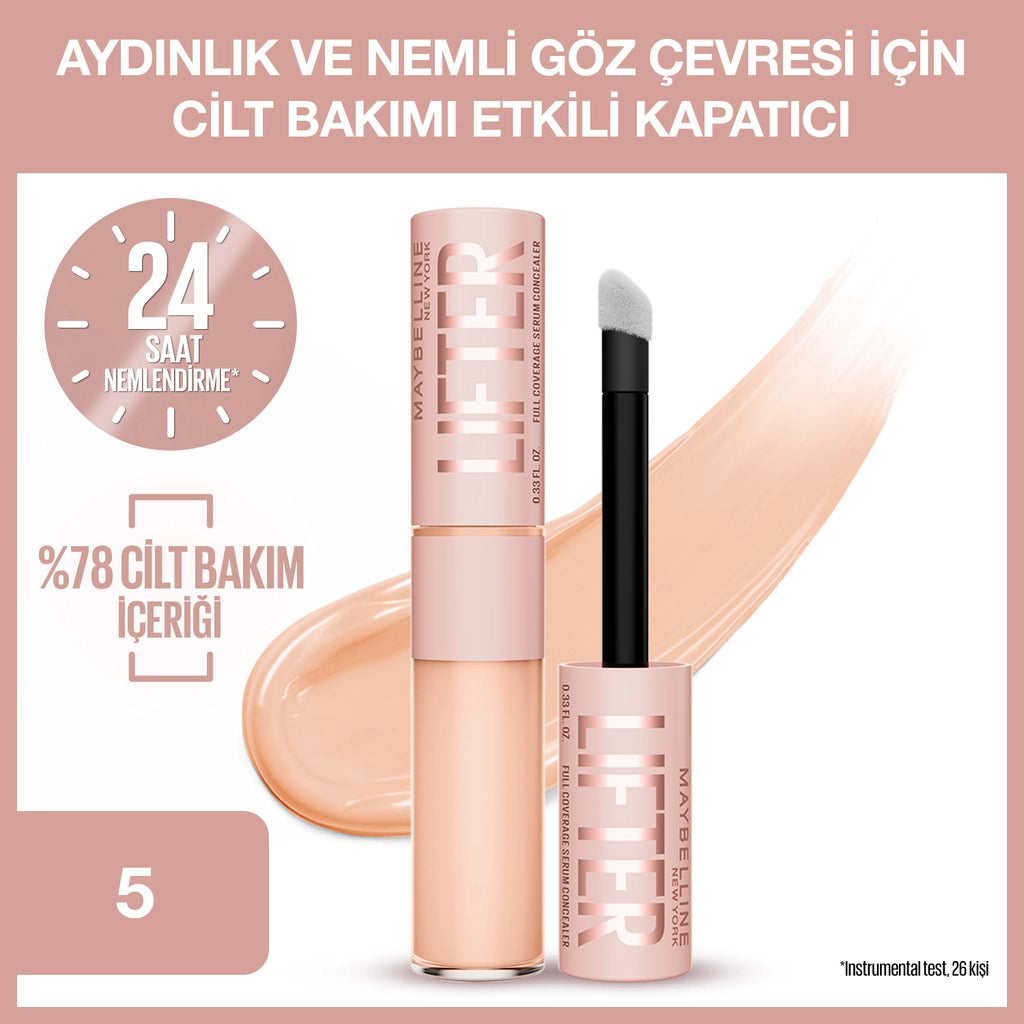 Maybelline New York Lifter Moisturizing and Brightening Concealer with Caffeine and Peptides 05