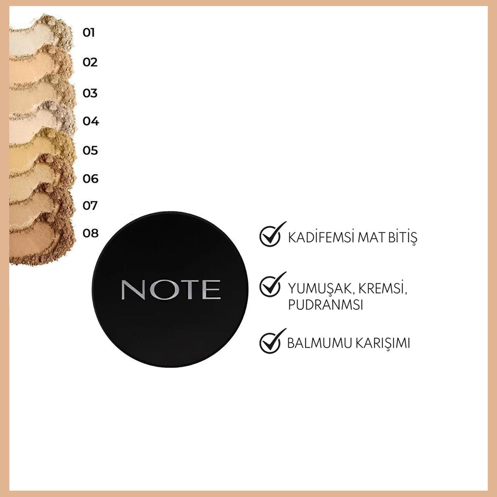 Note Luminous Silk Compact Powder Powder 06 Dark Honey