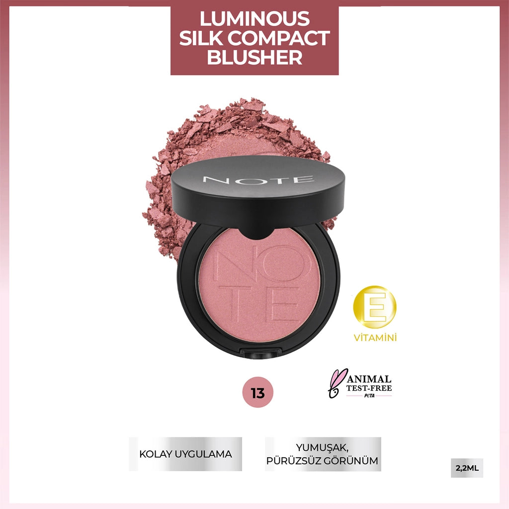Note Luminous Silk Compact Blusher Blush 12 Rosy Glow