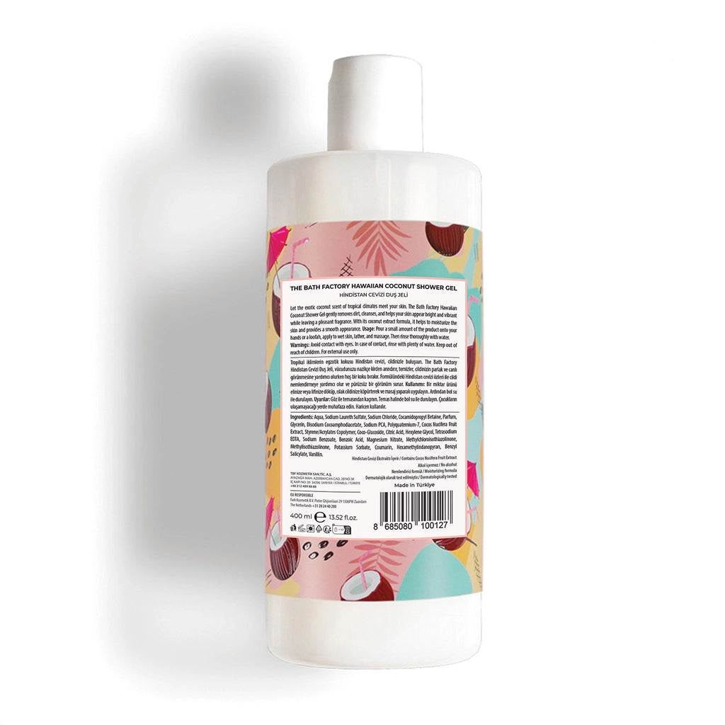The Bath Factory Moisturizing and Nourishing Shower Gel Hawaiian Coconut 400 ml