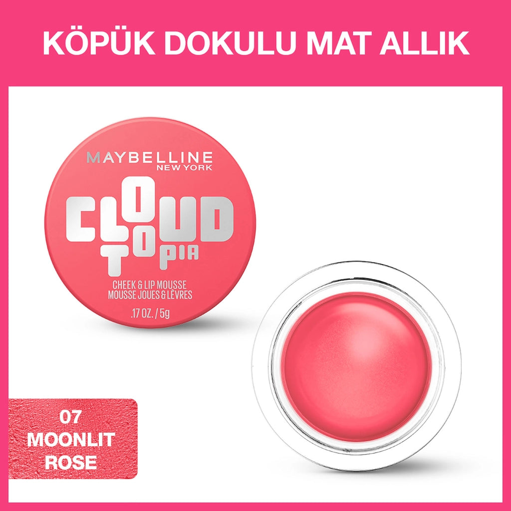 Maybelline New York Cloudtopia Foam Textured Matte Blush 07 Moonlit Rose