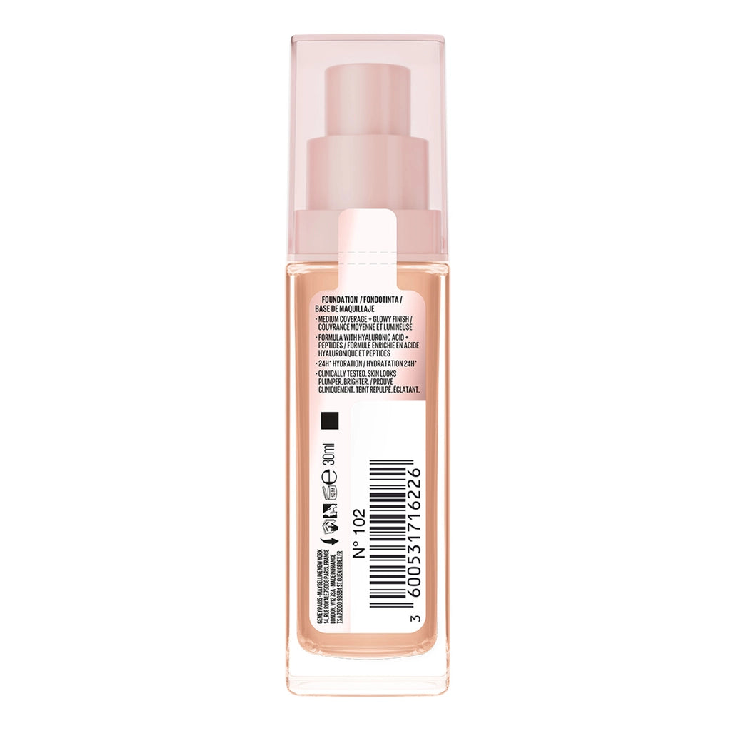 Maybelline New York Lifter Plump & Glow Illuminating Foundation 102