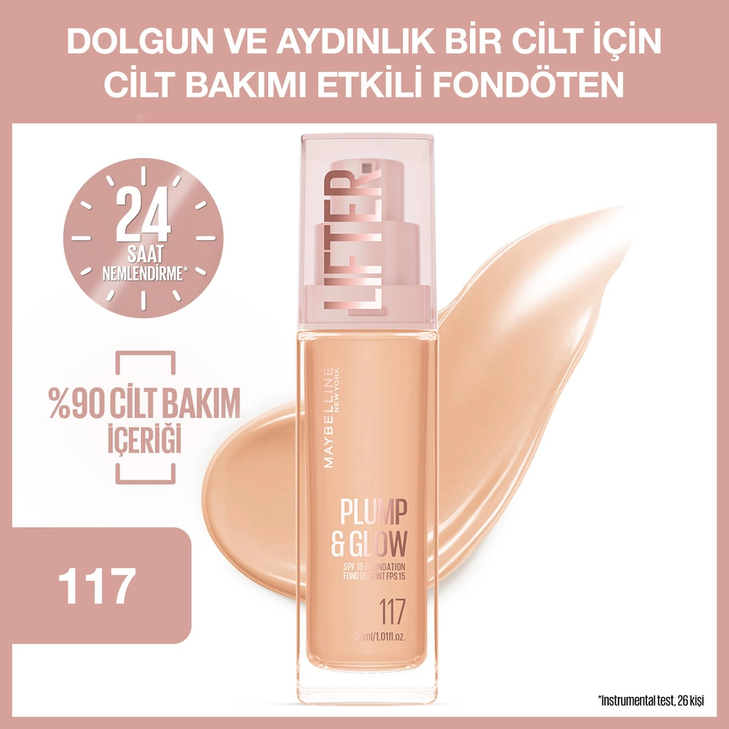 Maybelline New York Lifter Plump & Glow Illuminating Foundation 112
