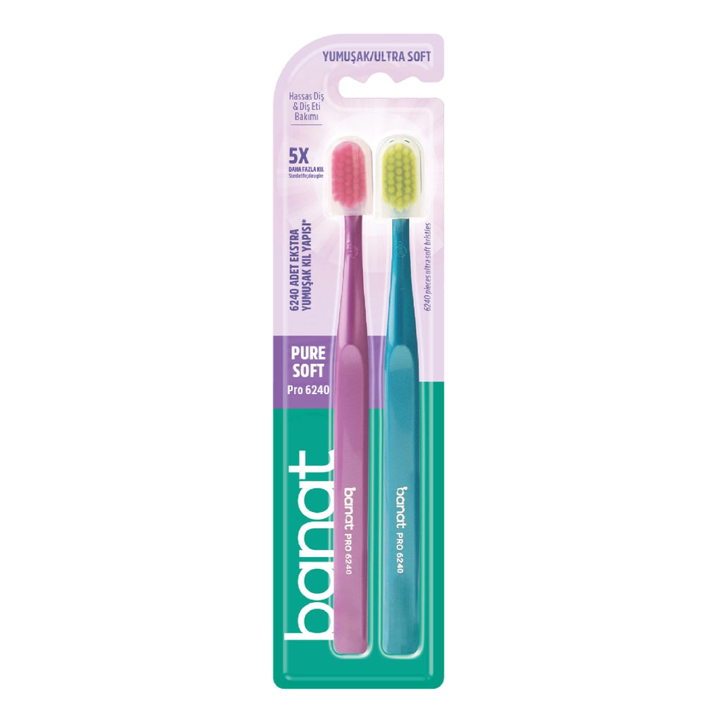 Banat Pro 6240 Toothbrush 1+1 (Soft)