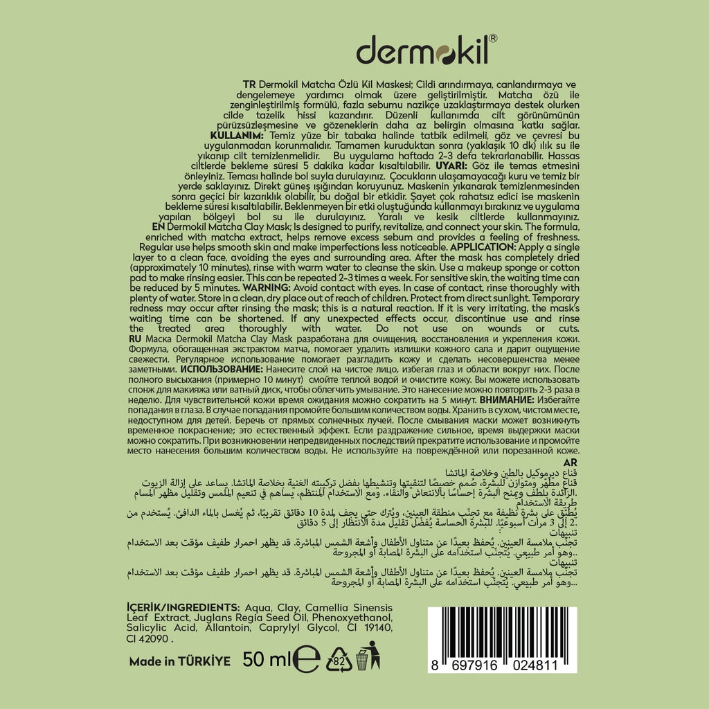 Dermokil Matcha Clay Face Mask 50 ml