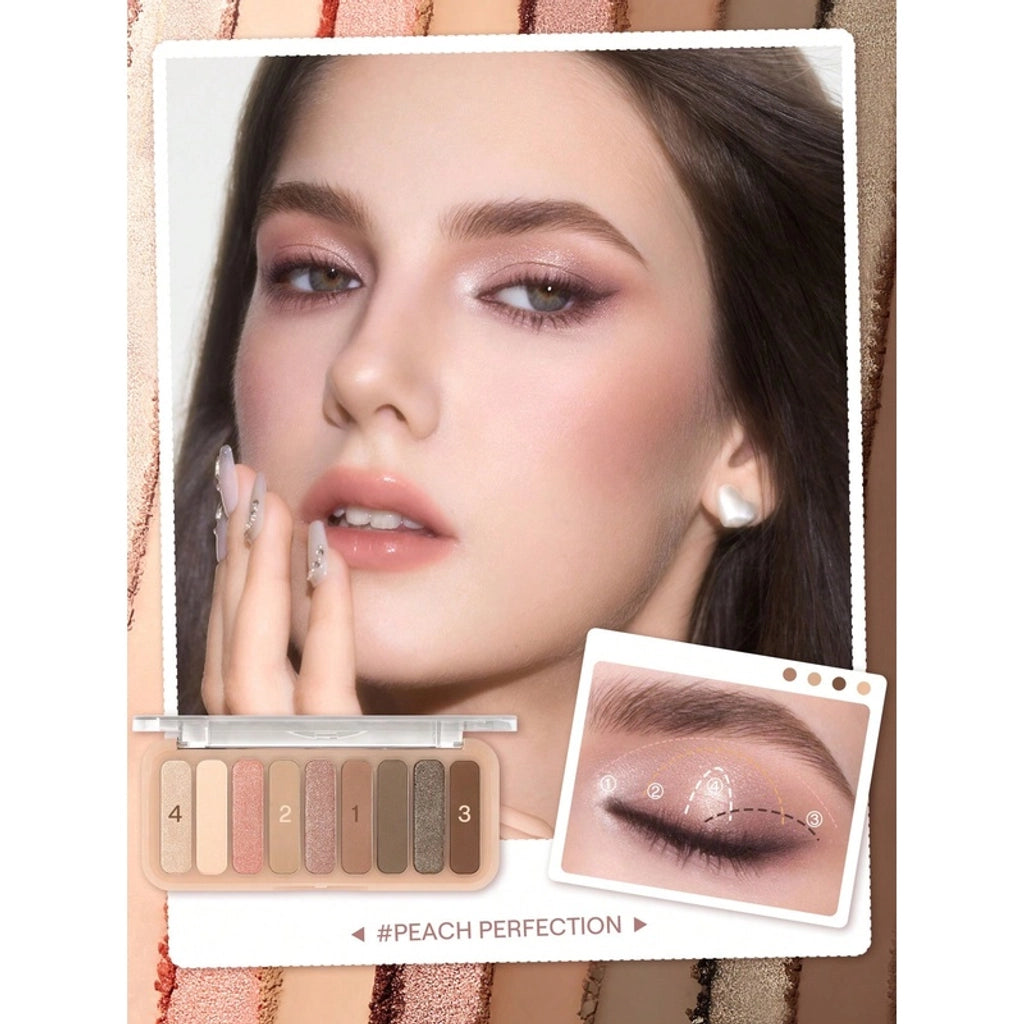 Sheglam 9-Piece Eyeshadow Palette Peach Perfection Essence Pink