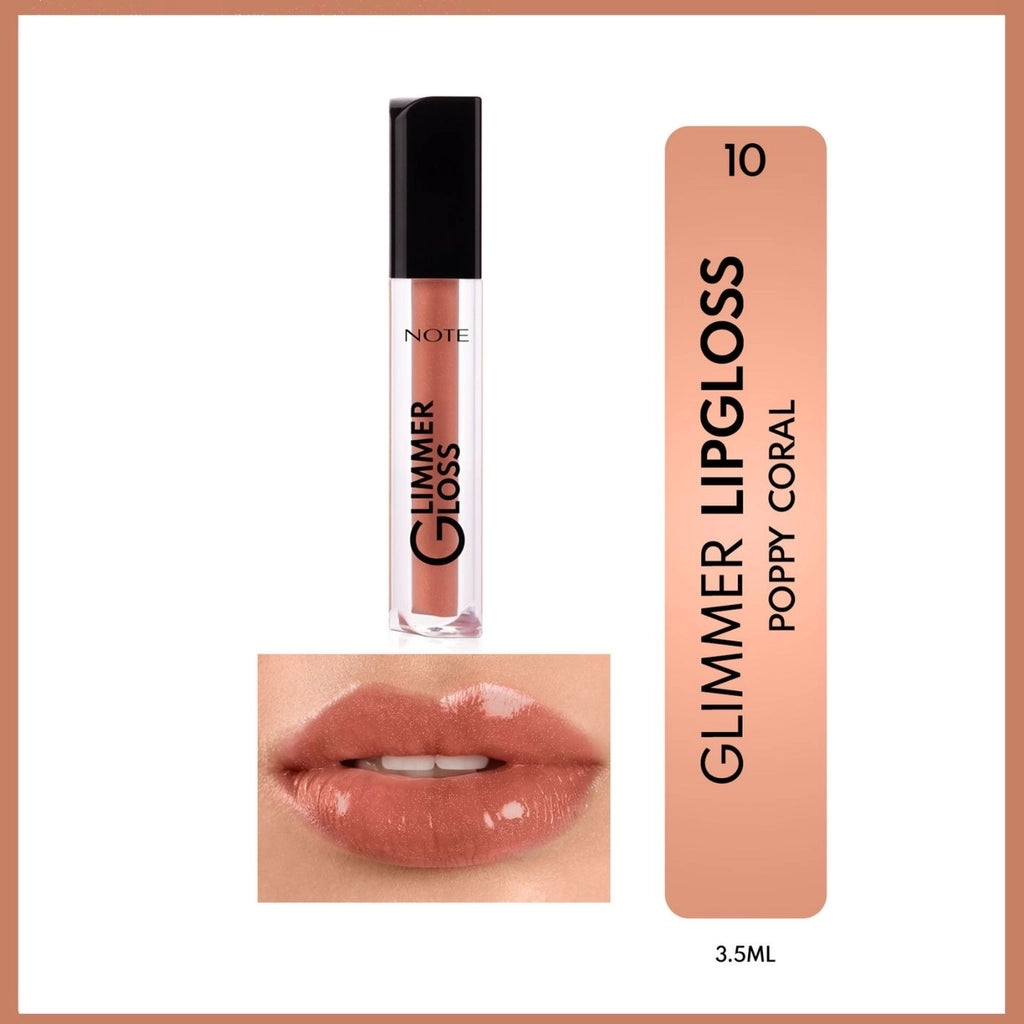 Note Glimmer Gloss Shimmering Moisturizing Lip Gloss 40 Rosy Wood