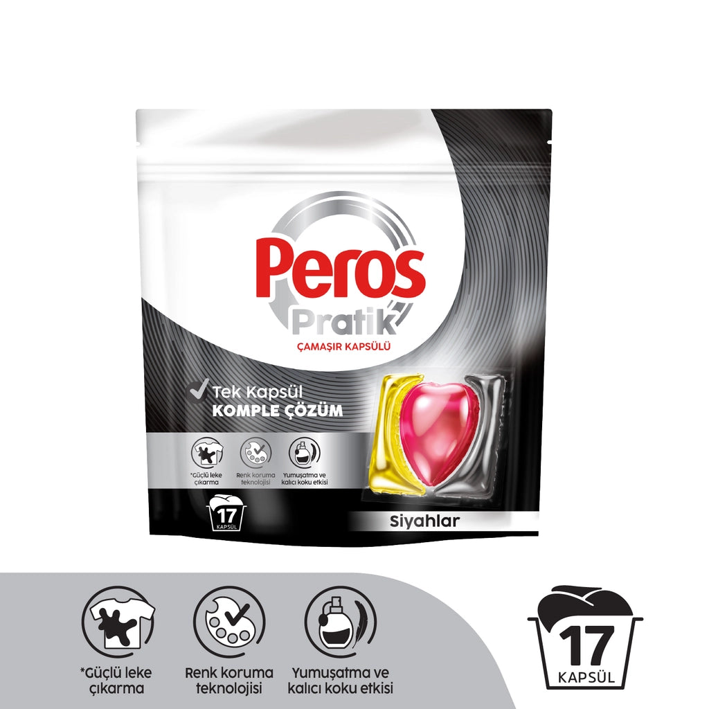 Peros Practical Colorful Laundry Capsules 17 Pack