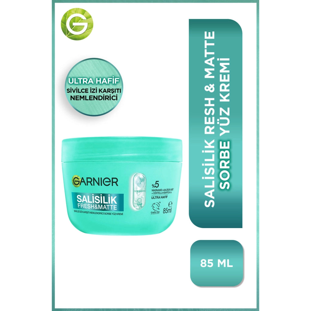 Garnier Salicylic Fresh & Matte Anti-Acne Scar Moisturizing Sorbet Face Cream 85 ml