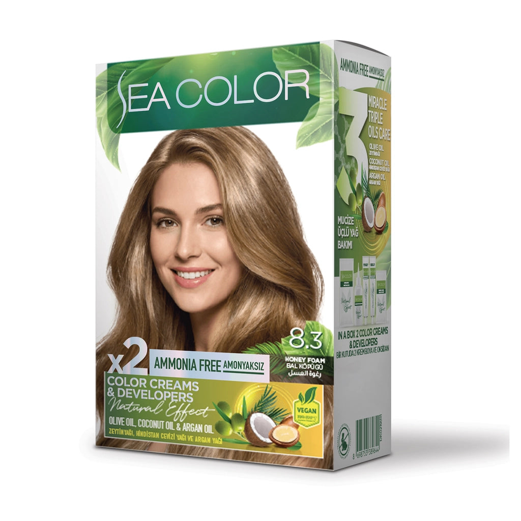 Sea Color Ammonia-Free Hair Dye 7.0 Auburn