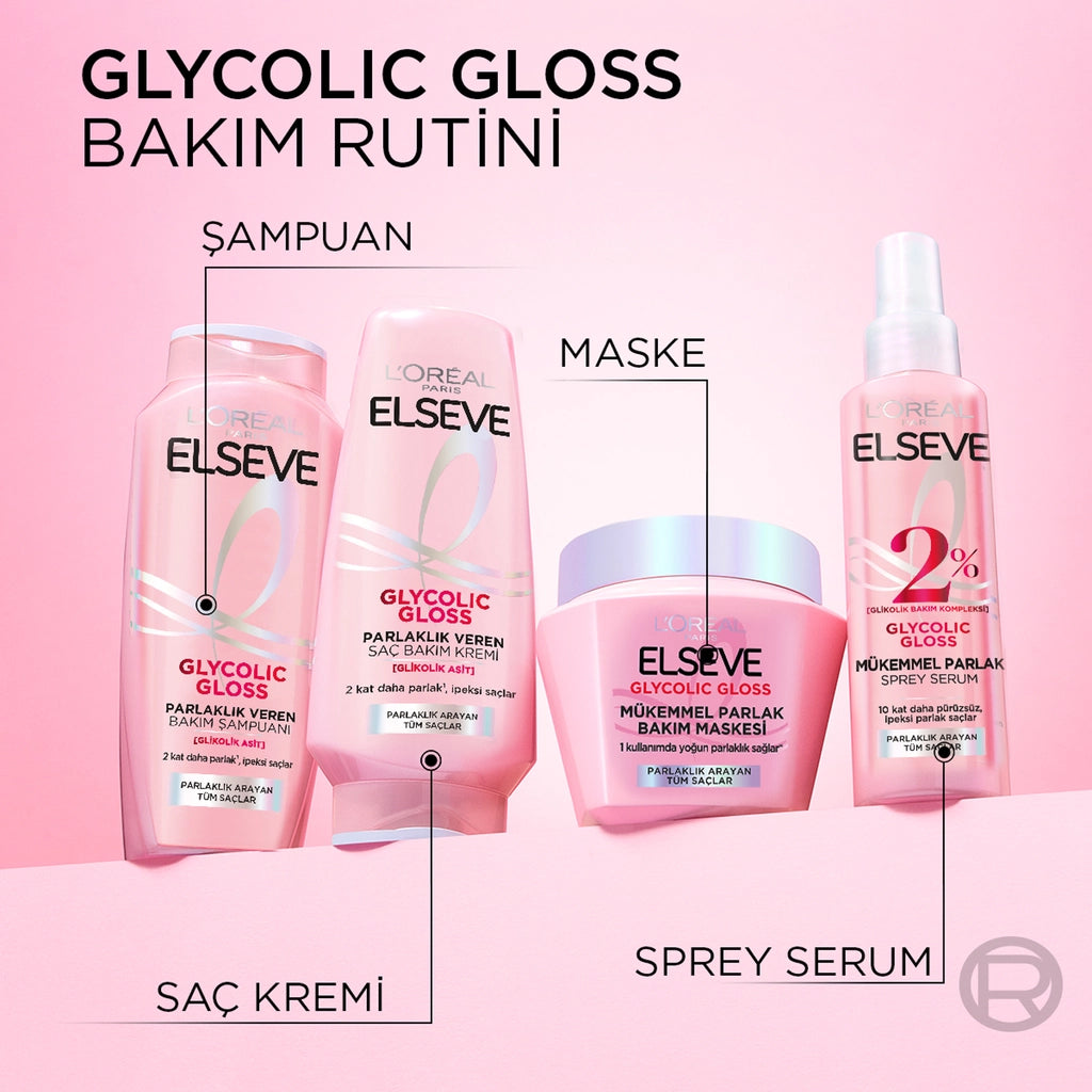 Loreal Paris Elseve Glycolic Gloss Hair Care Mask That Gives Perfect Shine 300 ml
