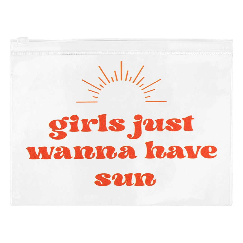 Eklips Orange Print Transparent Clutch Bag