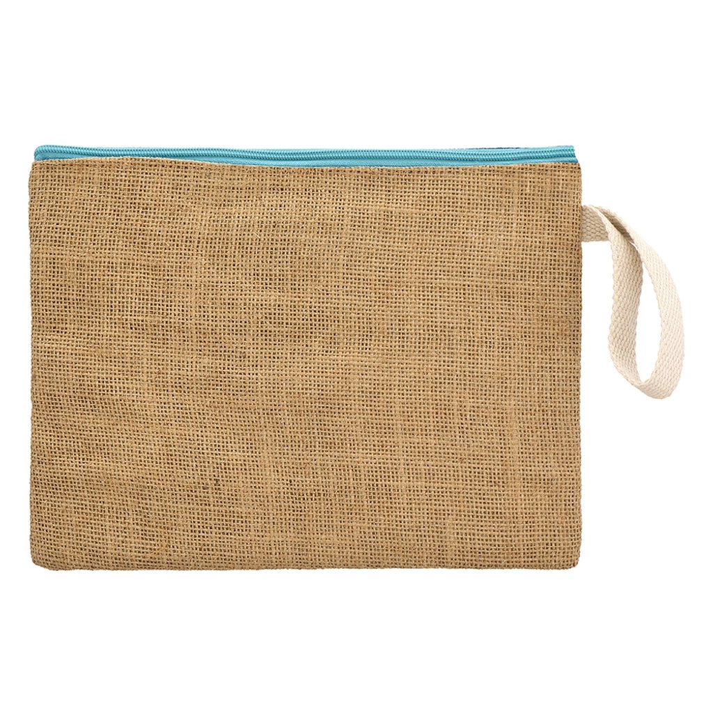 Eklips Seashell Embroidered Jute Clutch Bag
