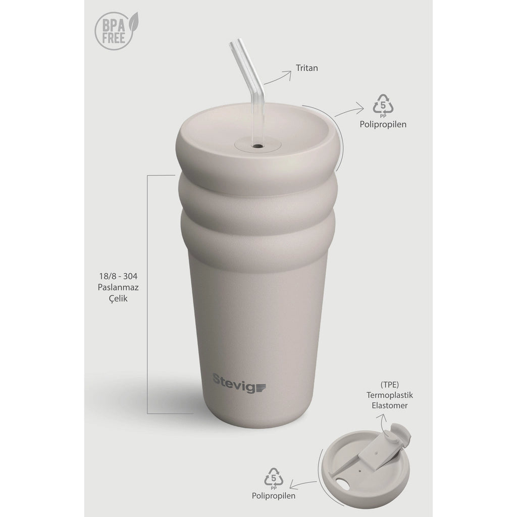 Stevig Bubble Steel Thermos 600 ml ST-244 Crushed Rock