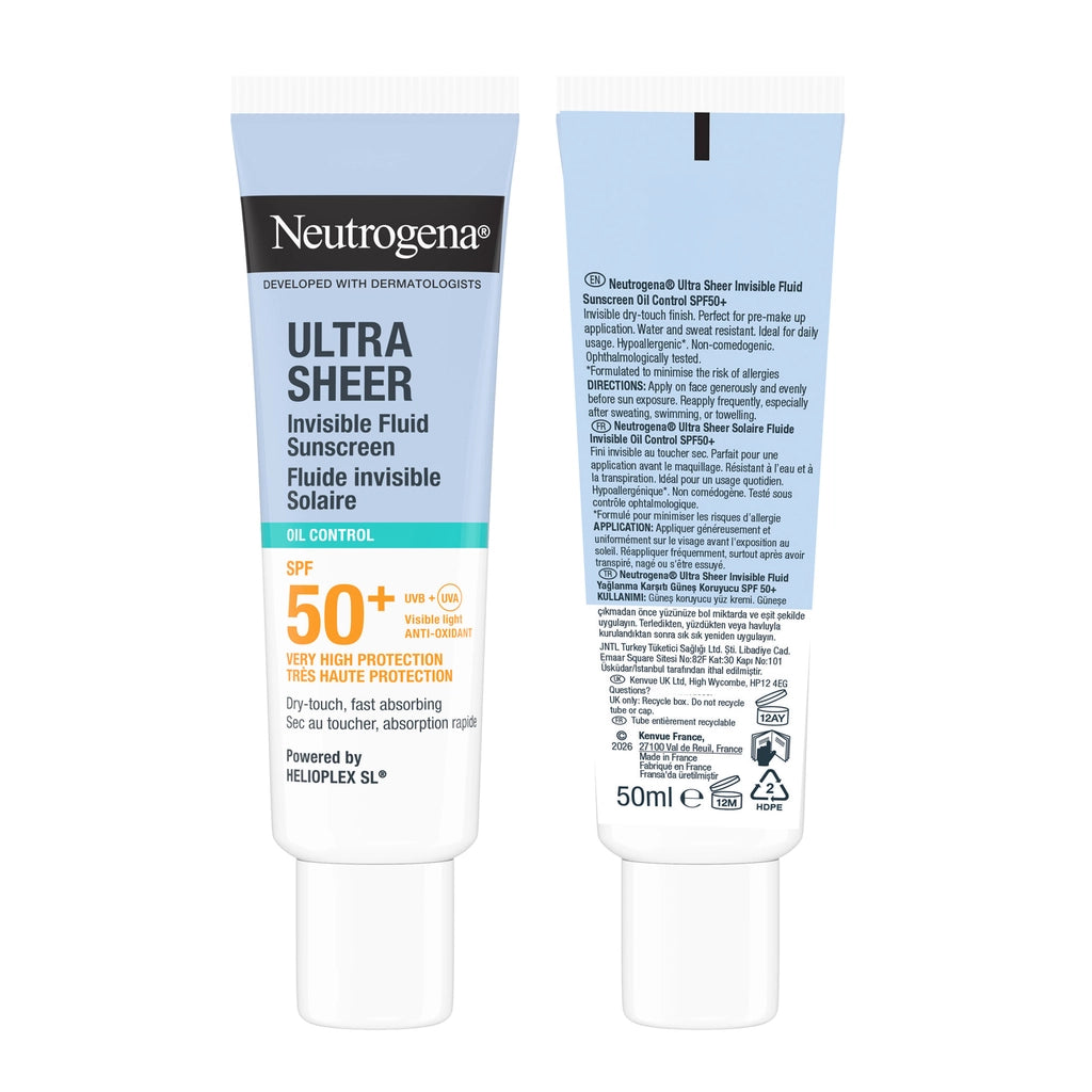 Neutrogena Ultra Sheer Anti-Oil 50+SPF Fluid Sunscreen Cream 50 ml