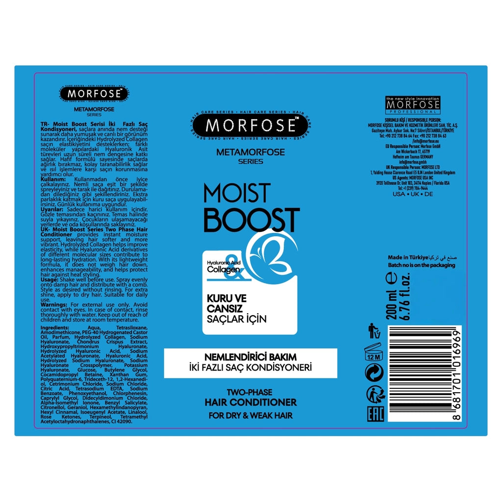 Morfose Metamorphose Moist Boost Moisturizing Care Two Phase Hair Conditioner 200 ml