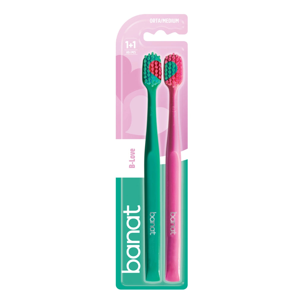 Banat B-Love Toothbrush 1+1 (Medium)