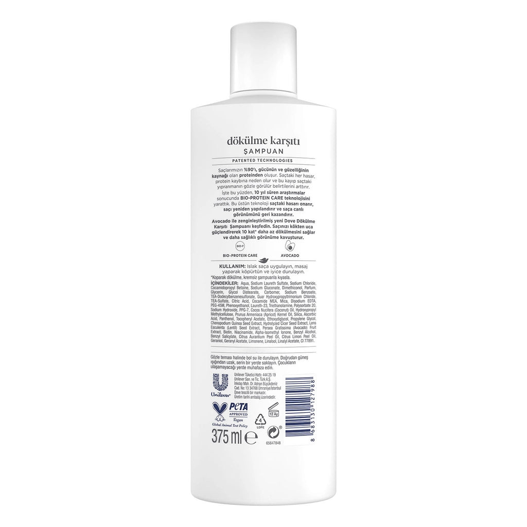 Dove Avocado Anti-Hair Shampoo 375 ml