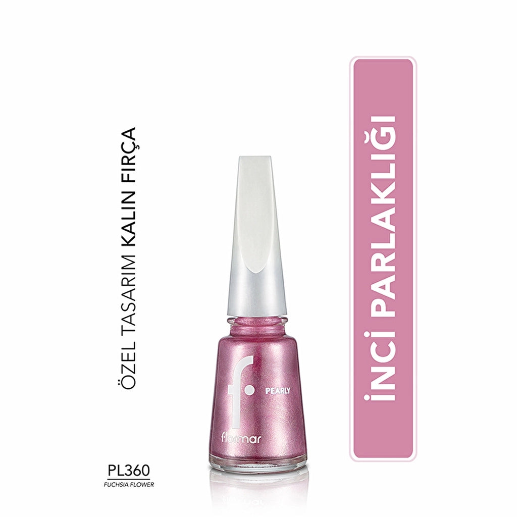 Flormar Pearly Intense Pigmented and Pearl Reflection Nail Polish 374 Crystal Light