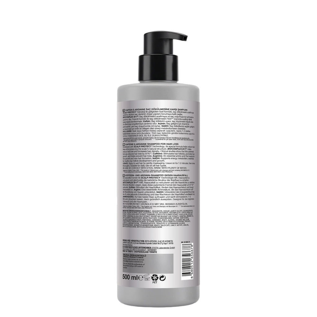 Bioxcin Caffein & Arginine Shampoo Against Hair Loss 500 ml