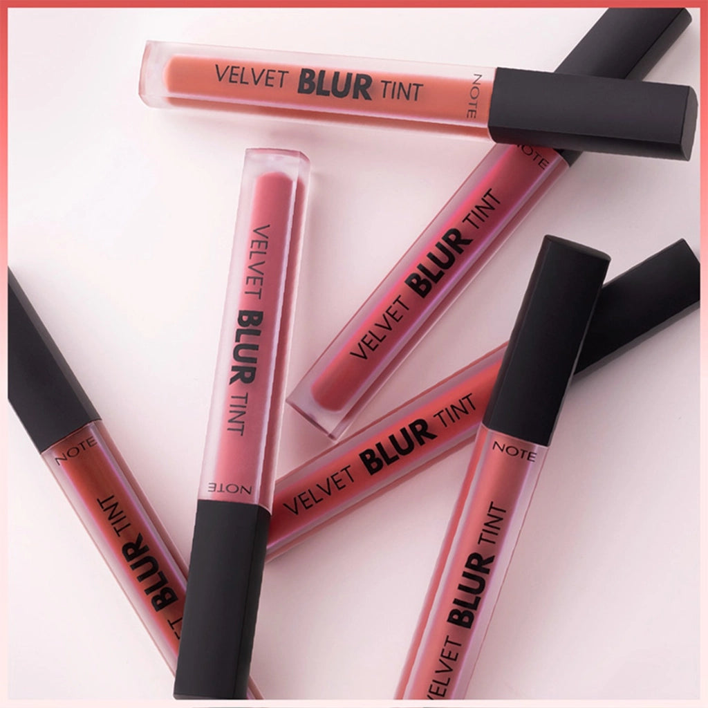 Note Velvet Blur Tint Velvet Finish Moisturizing Matte Lipstick 04 Rust Red