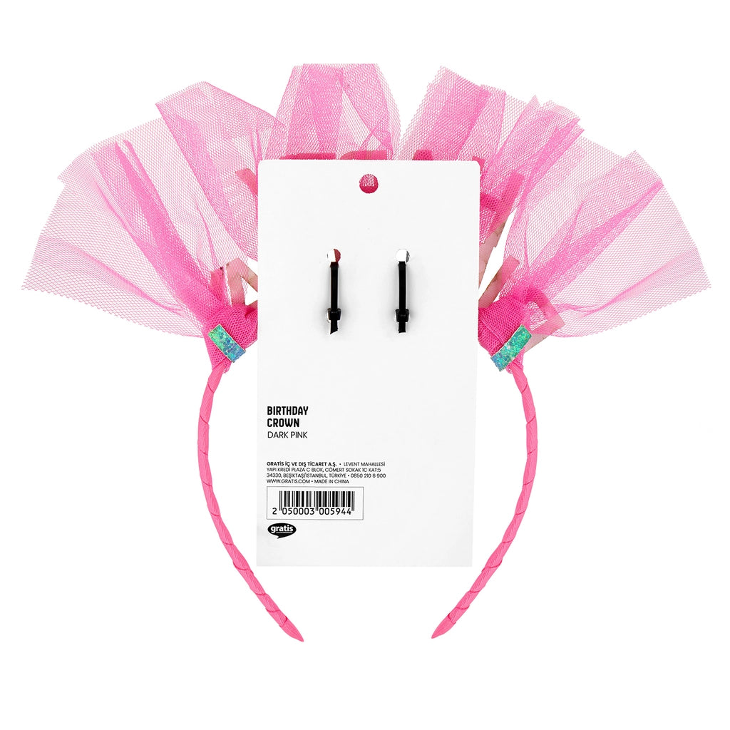 Eklips Birthday Happy Birthday Crown Dark Pink