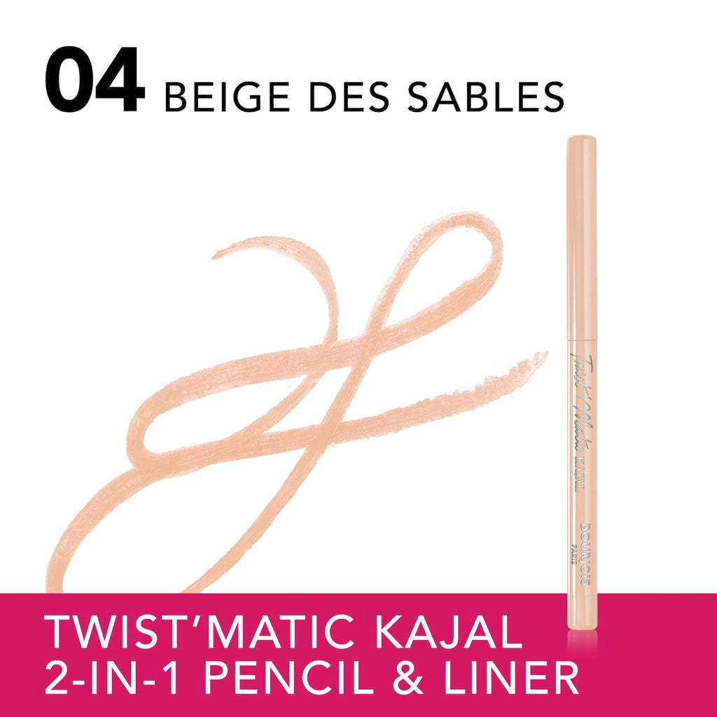 Bourjois Twist Matic Kajal 2 in 1 Eye Pencil 04 Beige Des Sables