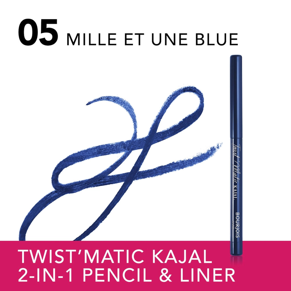 Bourjois Twist Matic Kajal 2 in 1 Eye Pencil 05 Mille Et Une Blue