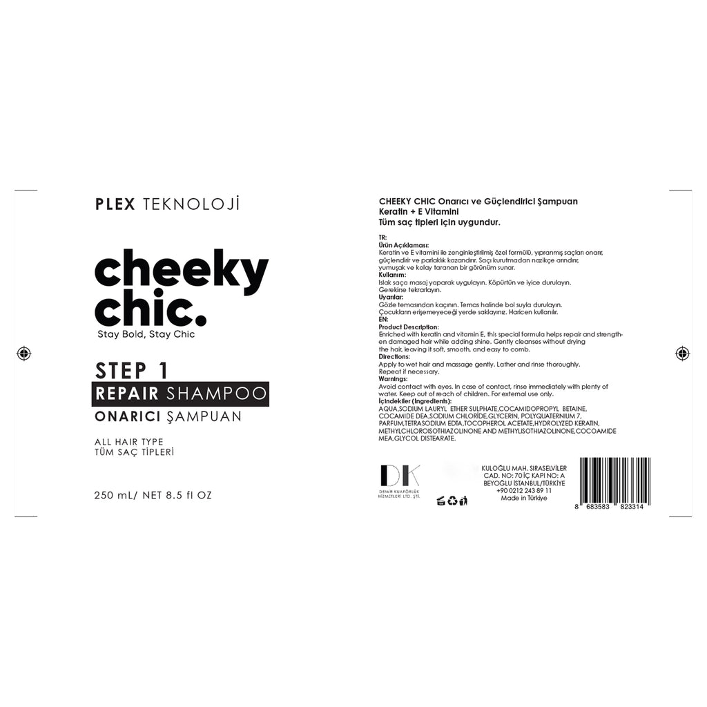 Cheeky Chic Step 1 Repair Shampoo Repair and Strengthening Shampoo 250 ml