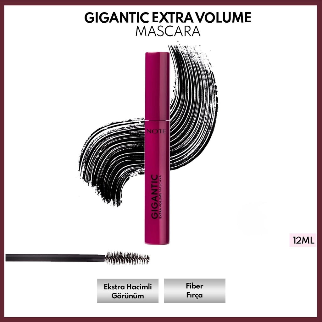 Note Gigantic Extra Volume and False Eyelash Effect Mascara Black