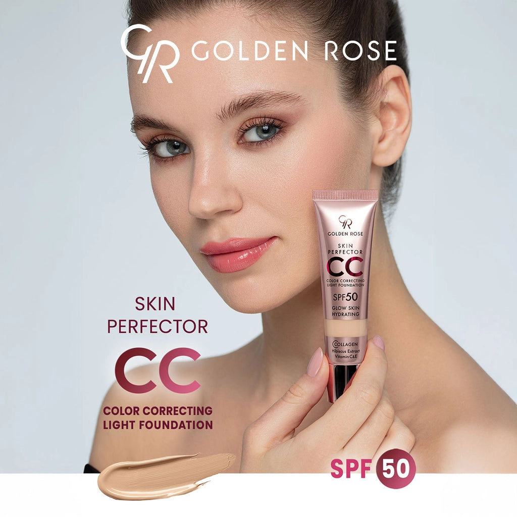 Golden Rose Skin Perfect CC SPF50 Foundation 104 Warm Honey