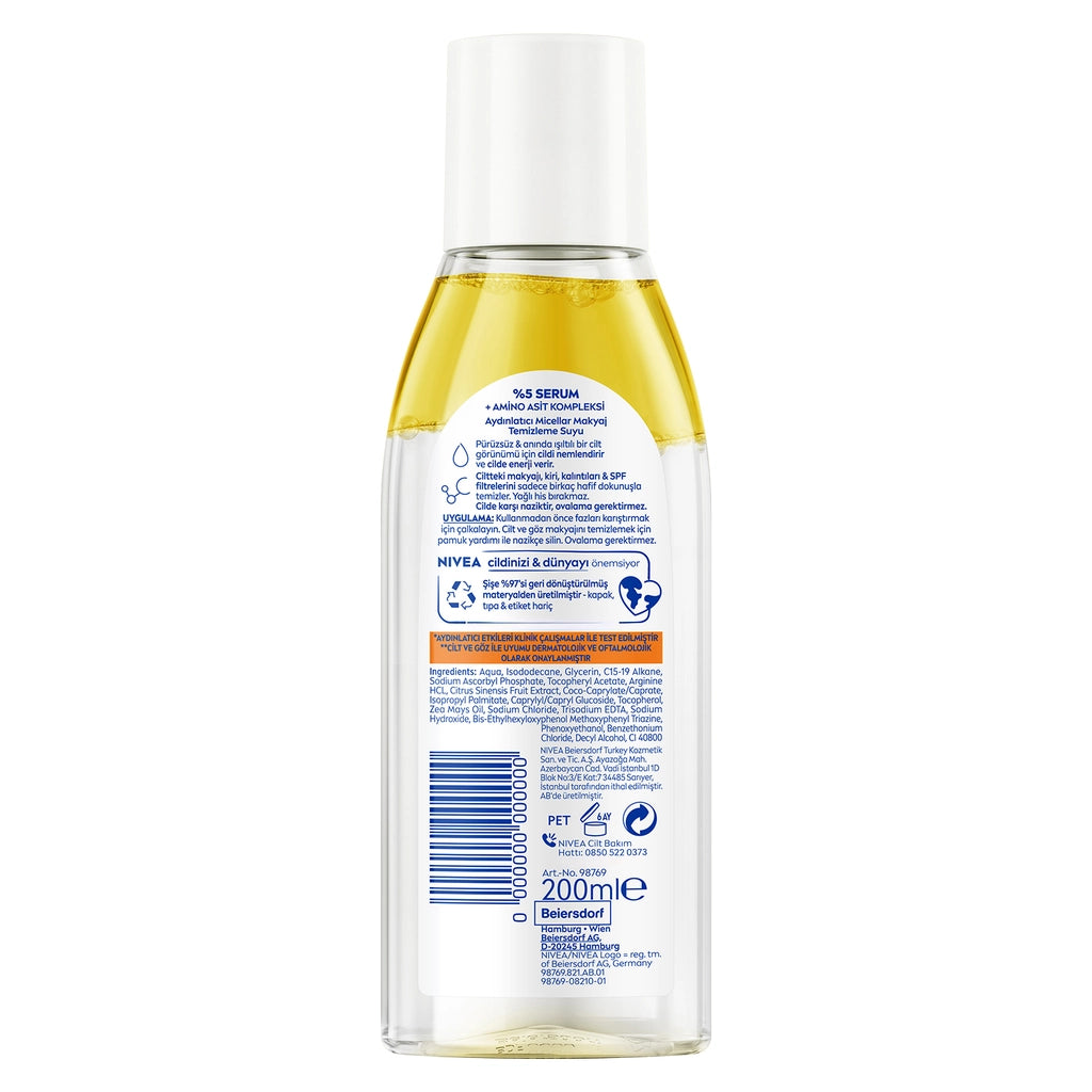 Nivea Serum Effective Brightening Micellar Makeup Cleansing Water 200 ml