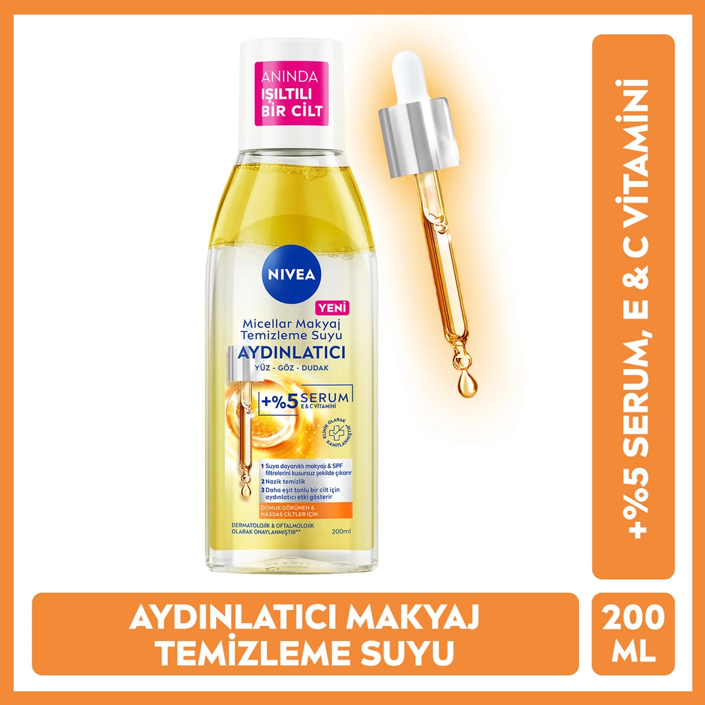 Nivea Serum Effective Brightening Micellar Makeup Cleansing Water 200 ml