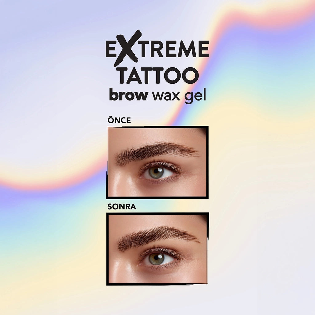 Flormar Extreme Tattoo Transparent Gel Eyebrow Wax with Long-Lasting Fixing Effect